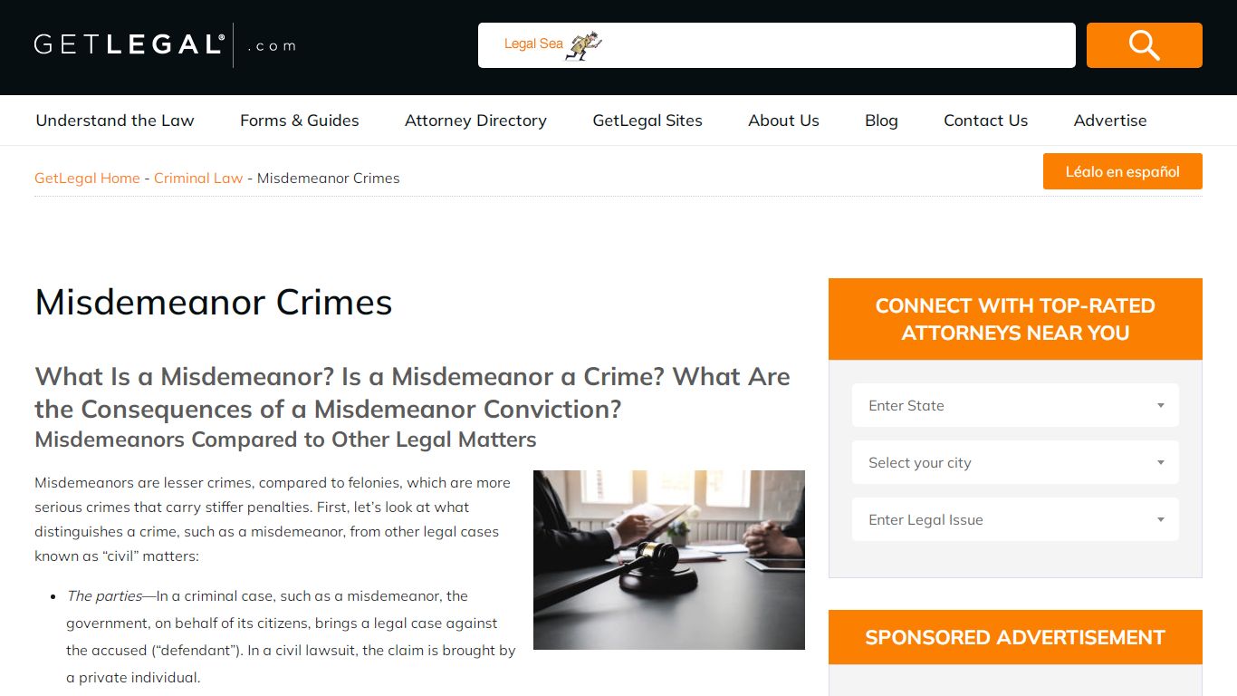 Misdemeanor Crimes | Examples of Misdemeanors Charges - GetLegal